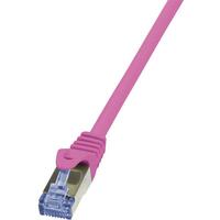 LogiLink Patchkabel CAT6A S/FTP AWG26 PIMF 0,50m pink