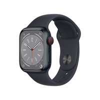 Apple Watch Series 8 OLED 41 mm Digital 352 x 430 Pixeles Pantalla táctil 4G Negro Wifi GPS (satélite)