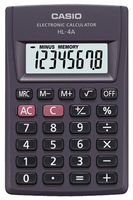 Casio HL 4 számológép Hordozható Kijelző kalkulátor Fekete