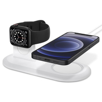 Spigen AMP02797 ładowarka do urządzeń przenośnych Smartfon, Smartwatch Biały Bezprzewodowe ładowanie Wewnętrzna