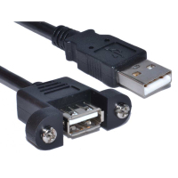 Cables Direct Panel Mount Shielded USB cable USB 2.0 1 m USB A Black