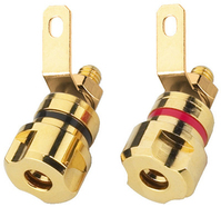 Monacor BP-405G kabel-connector speaker terminals Goud