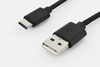 Digitus DK-300136-018-S cable USB USB 2.0 1,8 m USB C USB A Negro