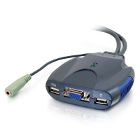 C2G Trulink 2-Port VGA and USB Micro KVM with Audio switch per keyboard-video-mouse (kvm) Blu