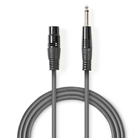 Nedis COTH15120GY50 audio kabel XLR (3-pin) 6.35mm Grijs