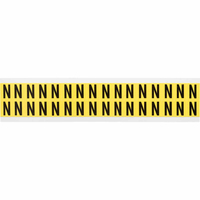 Brady 3420-N self-adhesive label Rectangle Removable Black, Yellow 32 pc(s)