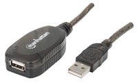 Manhattan 150958 USB-kabel 20 m USB 2.0 USB A Zwart