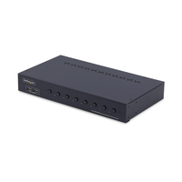 StarTech.com 8-Port HDMI KVM Switch met 1U Rackmontage Kit, 4K 60Hz HDMI 2.0, Drukknop & Hotkey Schakelaar, 4-Port USB Hub, OS Onafhankelijk, TAA Compliant