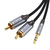 Vention BCNBH Audio-Kabel 2 m 3.5mm TRRS 2 x RCA Grau