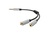 Sharkoon 0.12m, 3.5mm/2x3.5mm audio kabel 0,12 m Zwart, Zilver