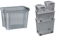 CEP Boîte de rangement SHADOW, 18 litres, translucide gris (52535488)