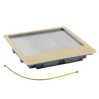 Couvercle métal revêtement laiton pour boîte de sol standard 16-24 modules (PW28763)