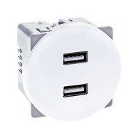 COMETE Prise double USB blanc (61129)