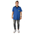 WETEC ESD-Polo-Shirt, mit schwarzem Kragen, Größe L, blau