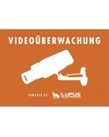 Lupus Sicherheitssystem-Warnetikett Achtung Videoüberwachung 147x103 mm