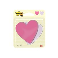 Post-it Notes Heart Shape 75 Sheets 70 x 72mm (Pack of 2) 7100236596