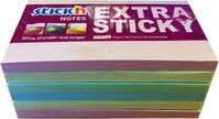 ValueX Extra Sticky Notes 76x127mm 90 Sheets Pastel Colours (Pack 6)