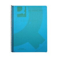 Q-Connect Spiral Bound Polypropylene Notebook 160 Pages A5 Blue (Pack of 5)