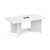 Arrow head leg rectangular boardroom table 1800mm x 1000mm in white with central