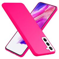 NALIA Neon Silicone Cover compatible with Samsung Galaxy S21 FE Case, Intense Color Non-Slip Velvet Soft Rubber Coverage, Shockproof Colorful Smooth Protector Rugged Mobile Phon...