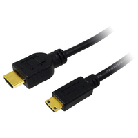 LogiLink® High-Speed-HDMI®-Kabel mit Ethernet, Standard Stecker (Typ A) an Mini Stecker (Typ C), 2m