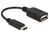 Adapterkabel USB 2.0, USB-Cťť™ Stecker an A Buchse, schwarz, 0,15m, Delock® [65579]