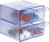 Cubo Archivo 2000 con 4 cajones pequeños azul translúcido