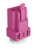 Stecker, 3-polig, pink, 890-893