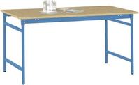 Manuflex BB3035.5012 Helyhez kötött BASIS oldalsó asztal multiplex asztallaptal, világoskékben RAL 5012, SzxxxH: 1250 x 600 x 780 mm Élénk kék (RAL 5012)