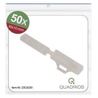 Quadrios 23CA250 23CA250 Kábeljelölő Szerelési mód: Kábelkötegelő Feliratozó felület: 9.5 x 30 mm Átlátszó Jelölők: 50 50 db