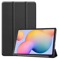 HOUSTON Folio Case for Samsung Galaxy Tab S6/S6 5G. Black PU leather front with hard PC backside Tablet-Hüllen