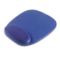 Foam Mouse Pad Blue Foam Mousepad with Integral Wrist Rest Blue, Blue, Monotone, Foam, Wrist rest Muismatten
