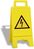 Warnaufsteller - Warnung vor elektrische Spannung, Gelb, 61 x 27.5 cm