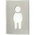 Rótulo para puertas con pictograma WC, H x A 148 x 105 mm, autoadhesivo, caballeros.