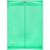 Dokumentenmappe A4 hoch PP Klettverschluss grün transparent