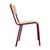 Bolero Cantina Side Chairs in Red - Wood Seat Pad & Backrest - 4 Pack - 470 mm