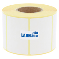 Thermotransfer-Etiketten 60 x 40 mm, 1.000 Papier auf 1 Rolle/n, 1,57 Zoll (40 mm) Kern, weiß permanent