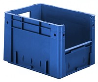 Kunststoff-Sichtlagerkasten im Euro-Maß, Serie VTK 400/270-4, 4 Stück,