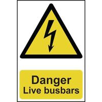 Danger live busbars sign