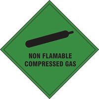 COSHH Non flammable compressed gas label