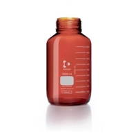 Laborglasflasche 2000 ml DURAN® GLS 80 weithals braun ohne Schraubverschluss und Ausgießring