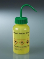 Wash bottles with GHS imprint LDPE Imprint text Methanol