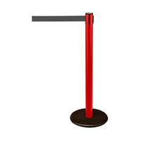 Barrier Post / Barrier Stand "Guide 28" | red grey similar to Pantone Cool Grey 10 4000 mm