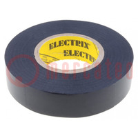 Tape: electrical insulating; W: 19mm; L: 20m; Thk: 190um; black; 100%