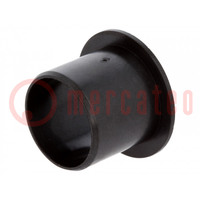 Bearing: sleeve bearing; with flange; Øout: 18mm; Øint: 16mm; black