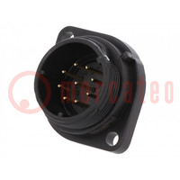 Presa; SP21; maschio; PIN: 9; IP68; 5A; saldatura; 500V; 0,75mm2