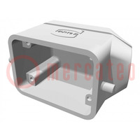 Enclosure: for HDC connectors; Han® M; size 6B; for cable; angled