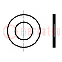 Rondelle; ronde; M5; D=10mm; h=0,1mm; acier; Placage: huilée