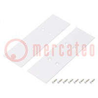 Tappo per LED profili; bianco; 2pz; acciaio; 33,4x105,7x2mm