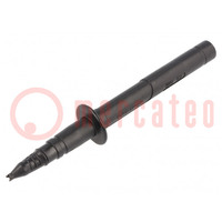 Probe tip; 32A; black; Socket size: 4mm; Plating: nickel plated